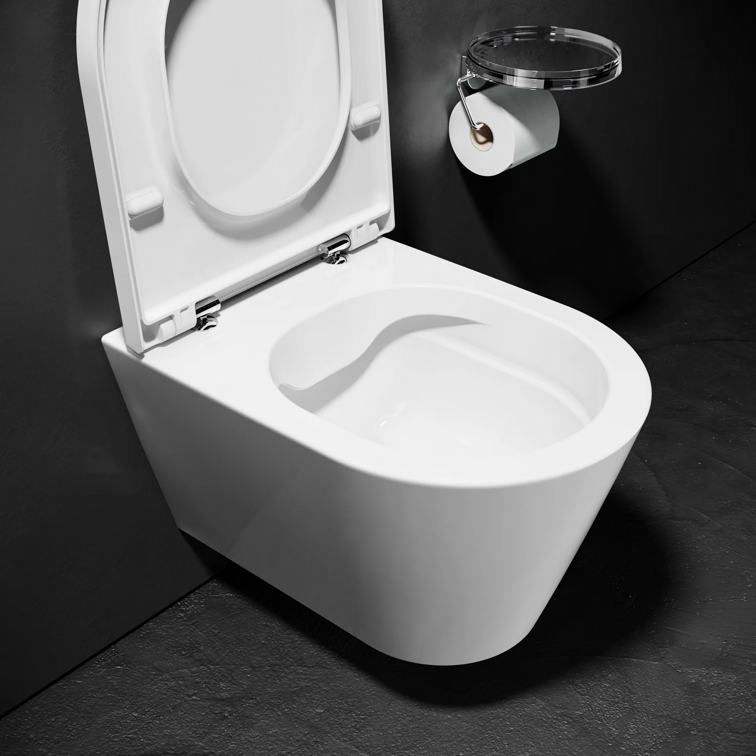 LAUFEN Kartell Wand WC PACK mit Tiefspüler spülrandlos, WC Sitz inkl. Absenkautomatik, EasyFit Bild 6