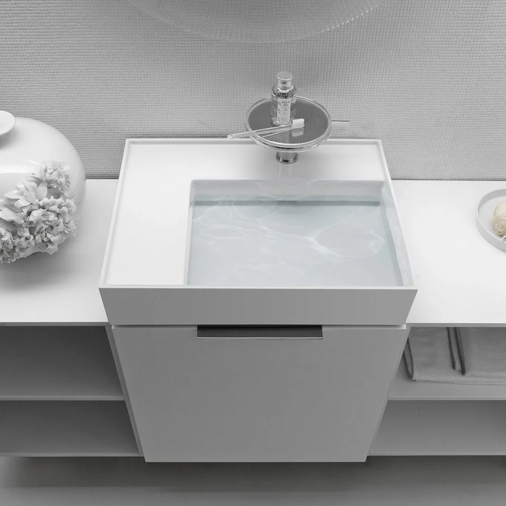 LAUFEN Kartell Waschtisch 60 x 46 cm, mit Ablage links, mit 1 Hahnloch Bild 2