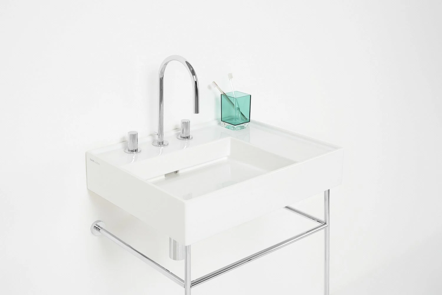 LAUFEN Kartell Waschtisch 60 x 46 cm, mit Ablage rechts, mit 3 Hahnlöchern