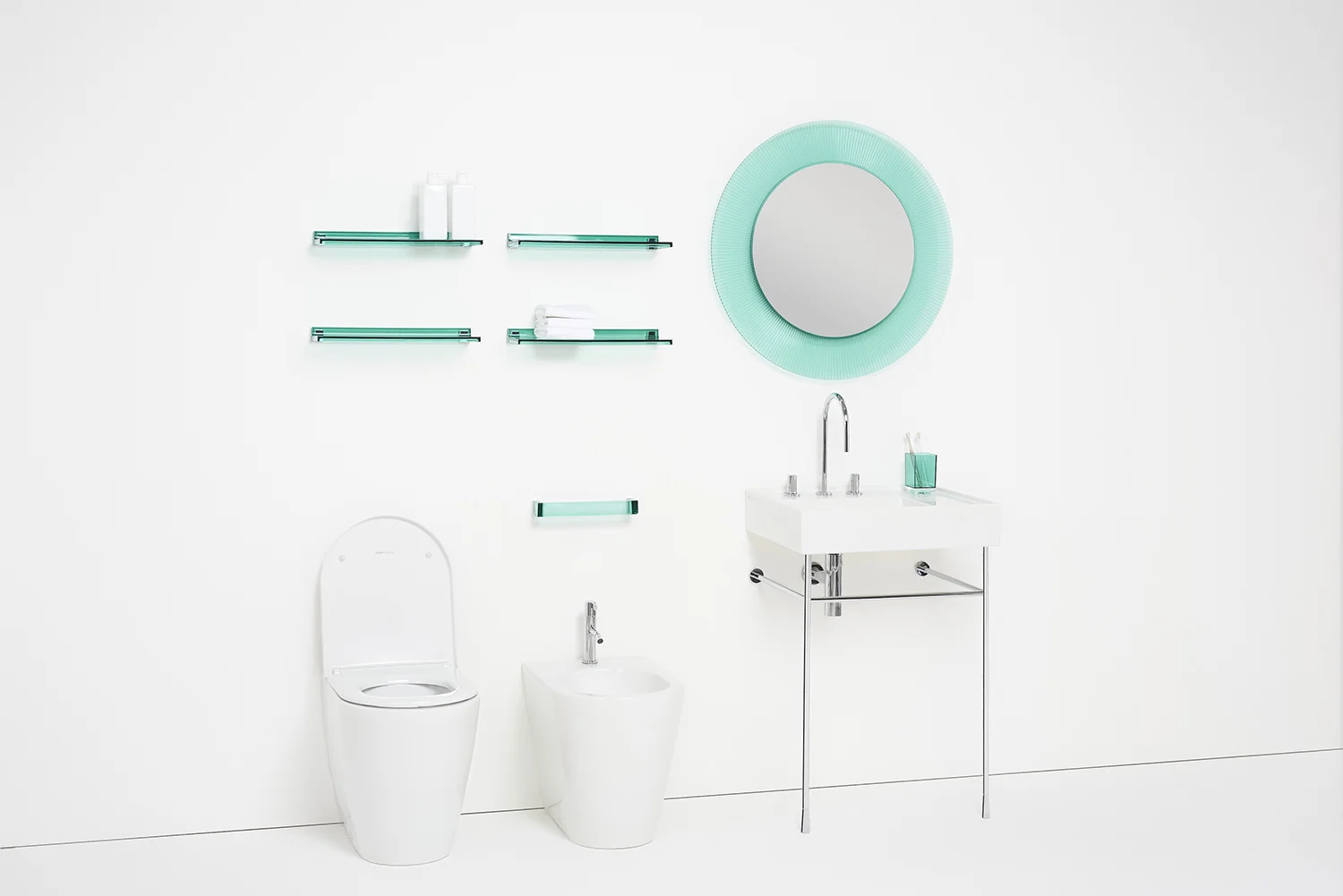 LAUFEN Kartell Waschtisch 60 x 46 cm, mit Ablage rechts, mit 3 Hahnlöchern Bild 4