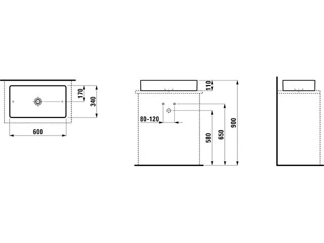 LAUFEN Living Waschtisch-Schale, rechteckig Bild 5