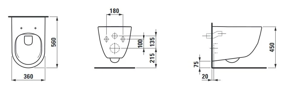 LAUFEN PRO Comfort Wand-WC Tiefspüler ohne Spülrand Bild 5