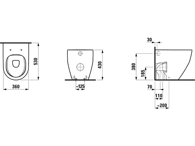 LAUFEN PRO Spülrandlose Stand-WC Bild 2