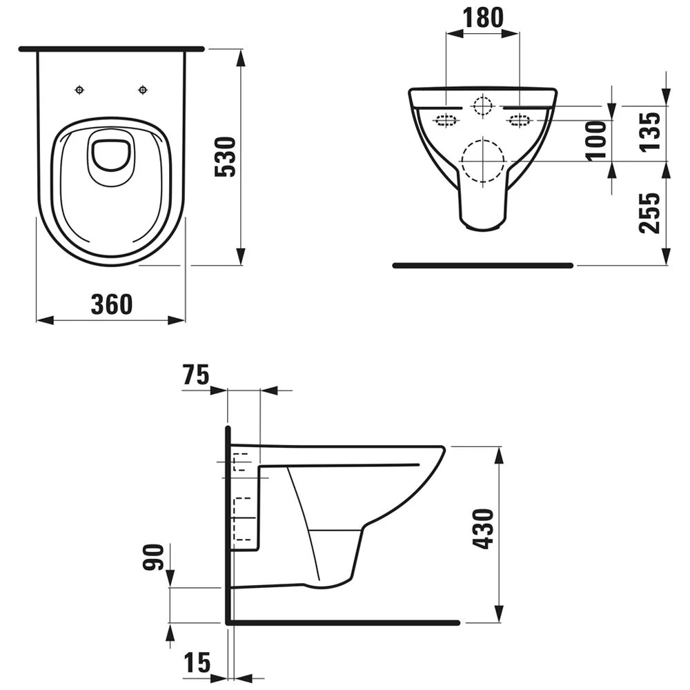 LAUFEN PRO Spülrandloses Wand-WC Bild 5