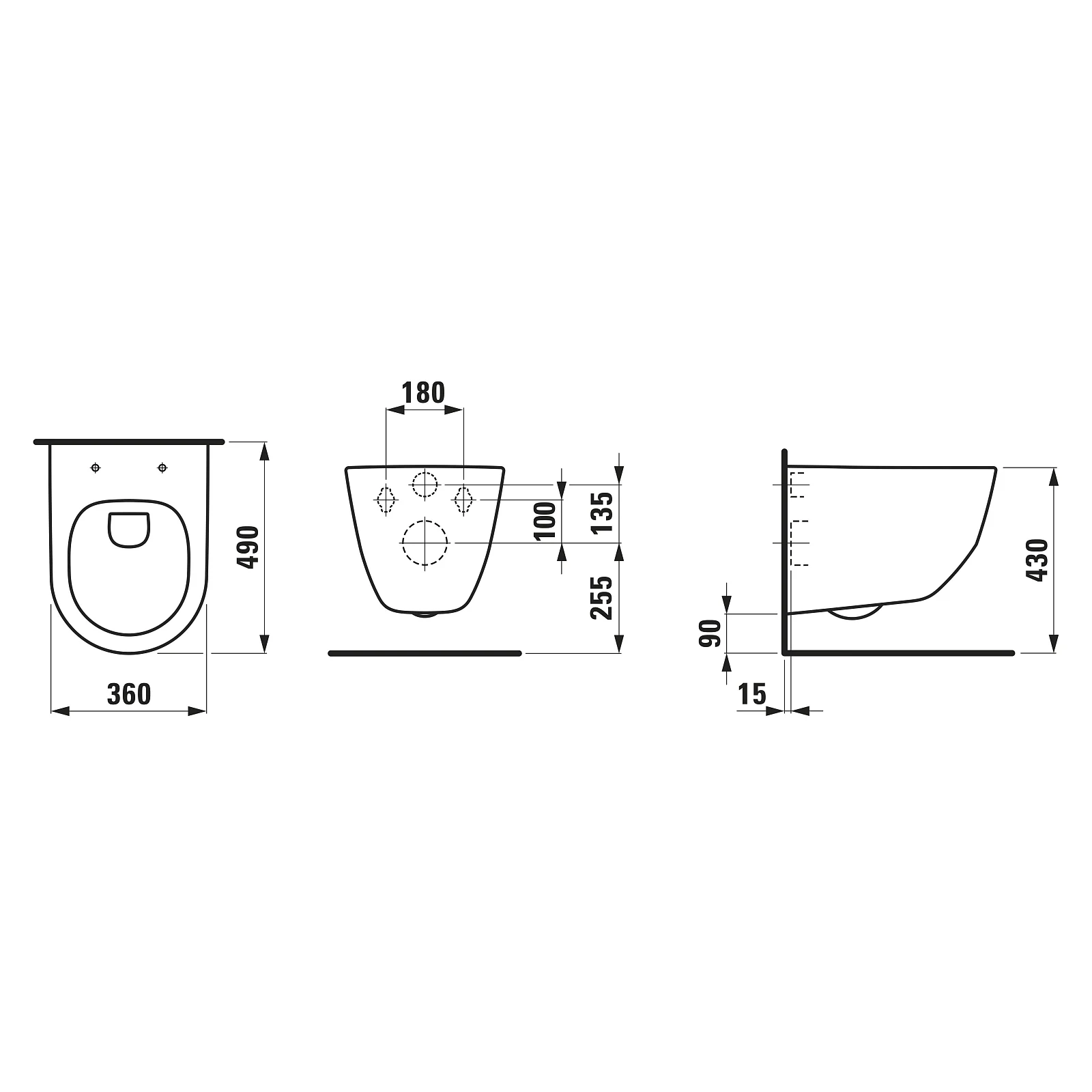 LAUFEN PRO Wand-WC Compact spülrandlos inkl. WC-Sitz Bild 5