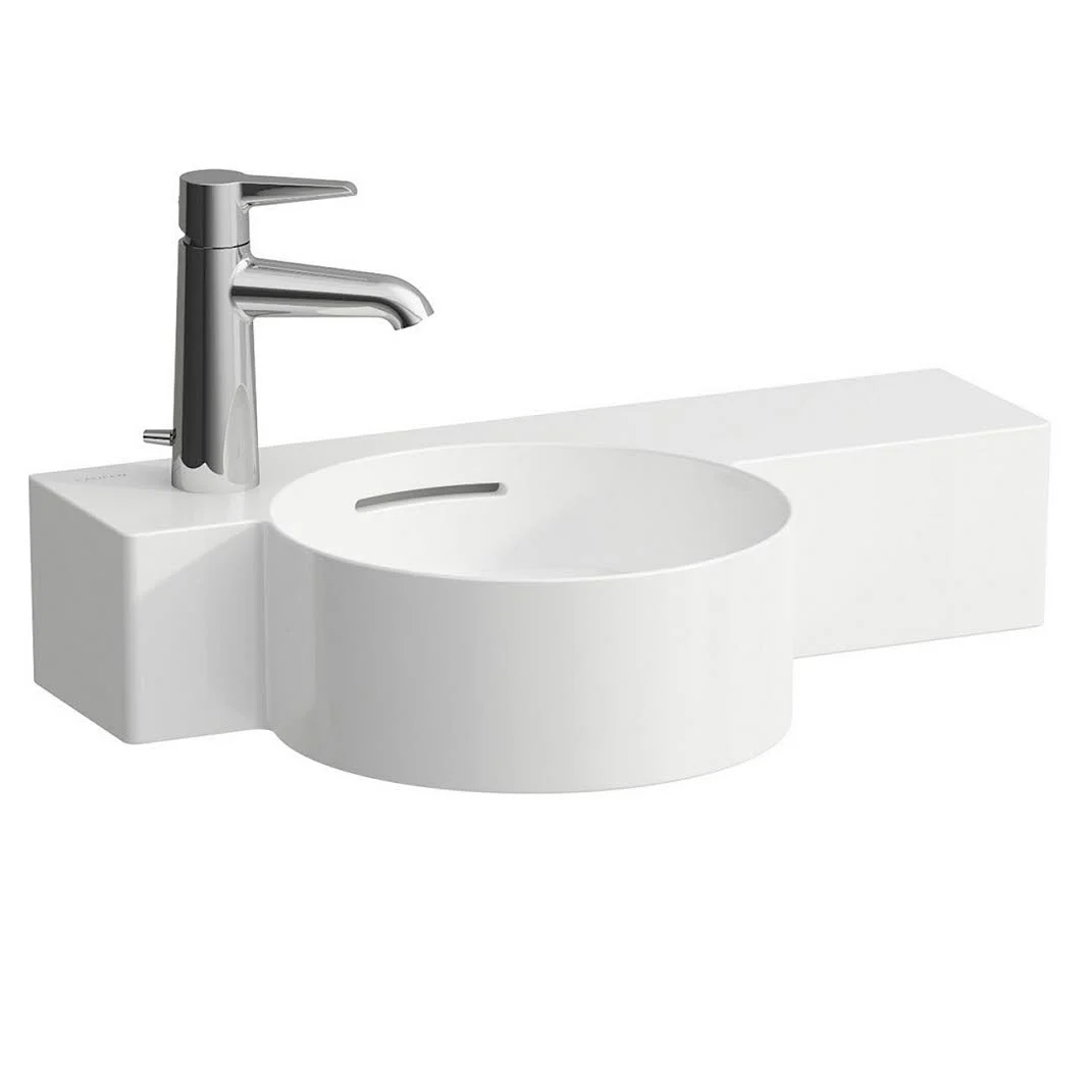 LAUFEN Val Handwaschbecken 55 x 31,5 cm, Ablage rechts, mit 1 Hahnloch, mit Überlauf Bild 4