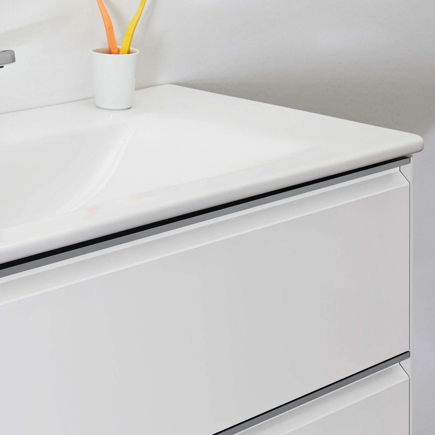 LAUFEN Palace Waschtischkombination 60 cm mit Griffleiste eloxiert Bild 3