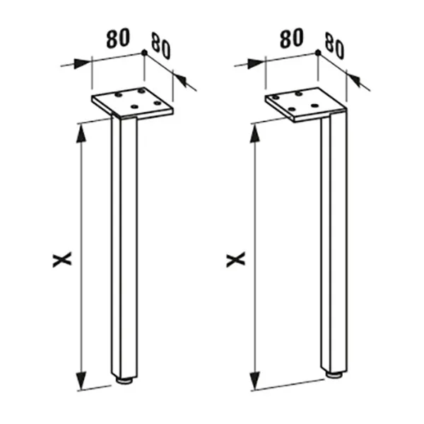 LAUFEN PRO S Füße für Waschtischunterschränke Bild 2