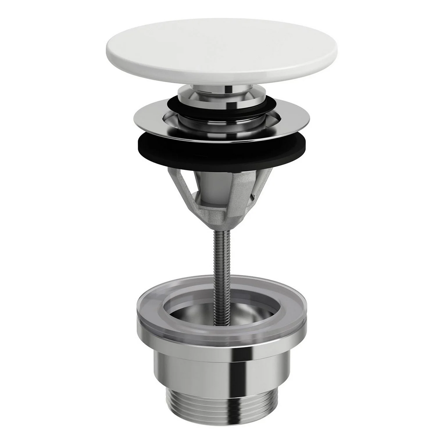 LAUFEN Ablaufventil Klick-Klack mit Ventilabdeckung in SaphirKeramik