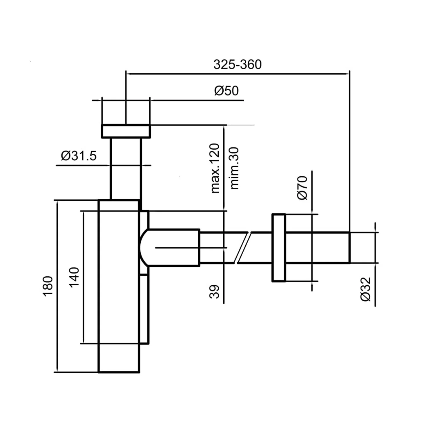 LAUFEN Design-Siphon Bild 4