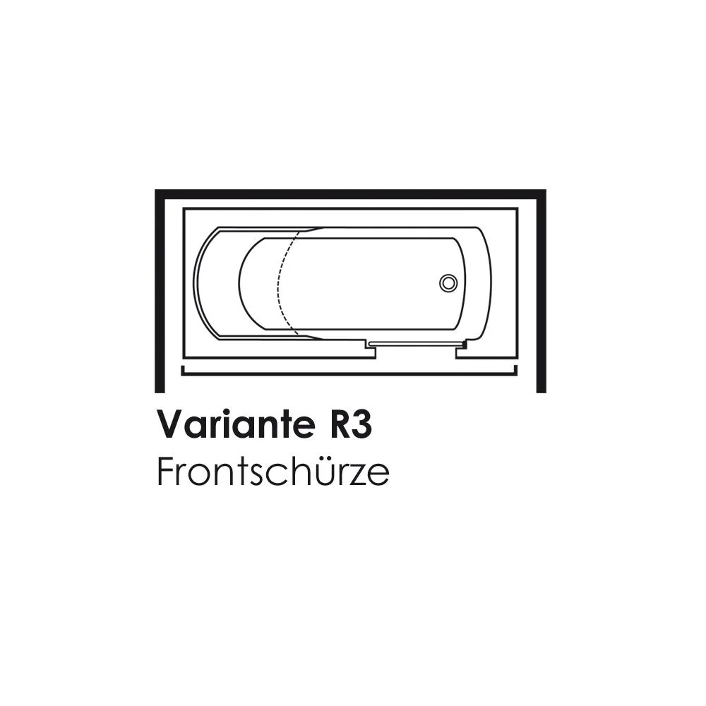 Rysunek techniczny wanny wariant R3, Steinkamp