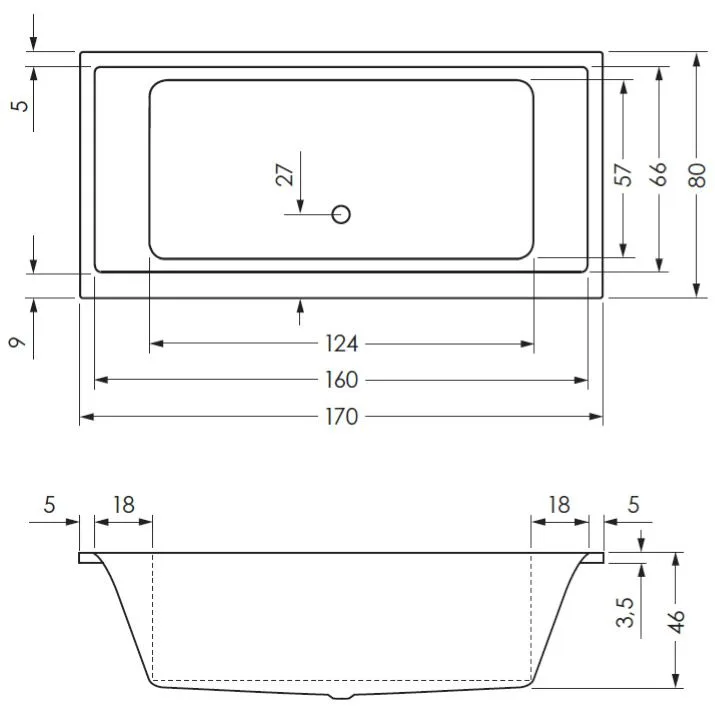 Steinkamp Life Badewanne 170 x 80 cm Bild 3