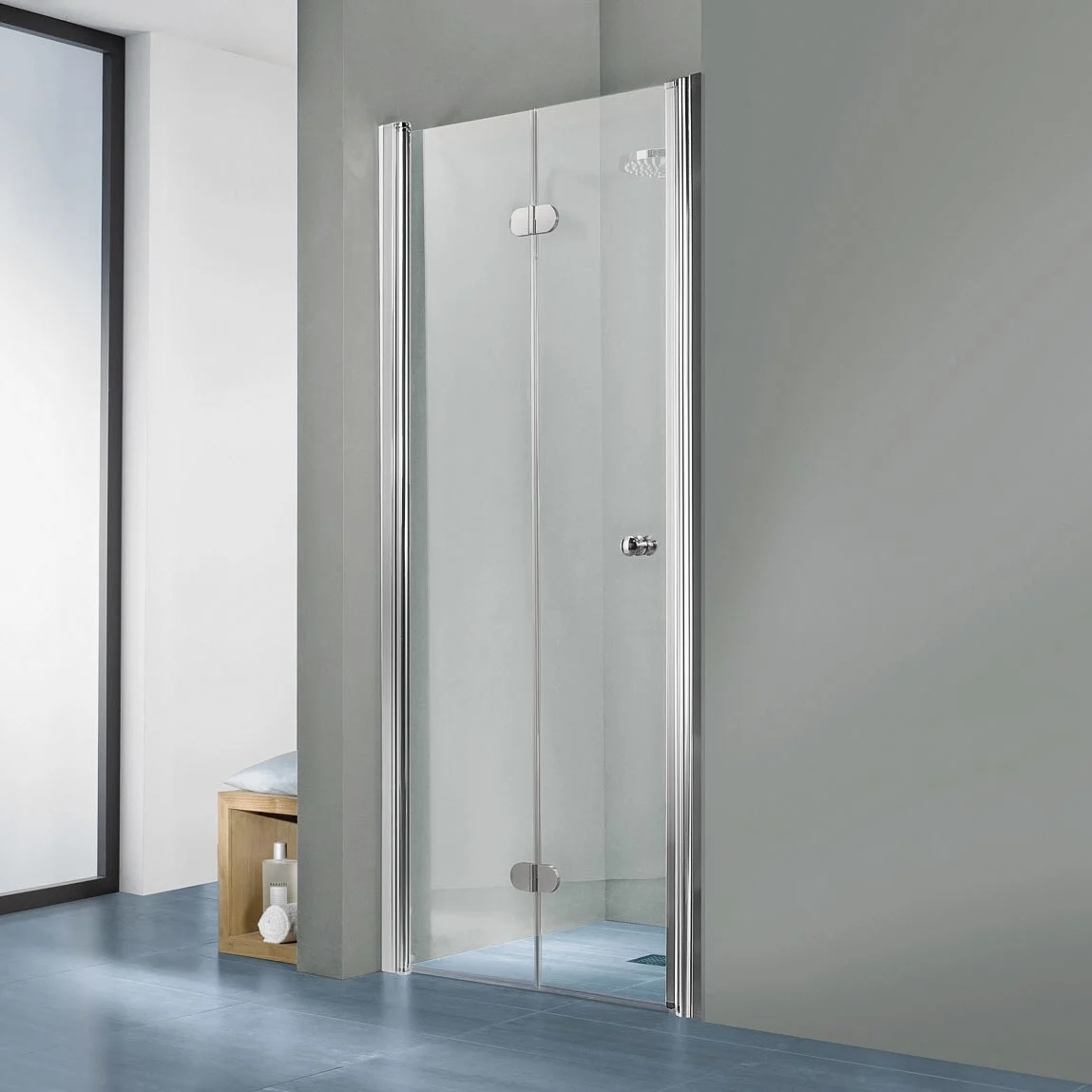 Steinkamp Living Drehfalttür in Nische 80 x 200 cm Anschlag links inkl. easypearl