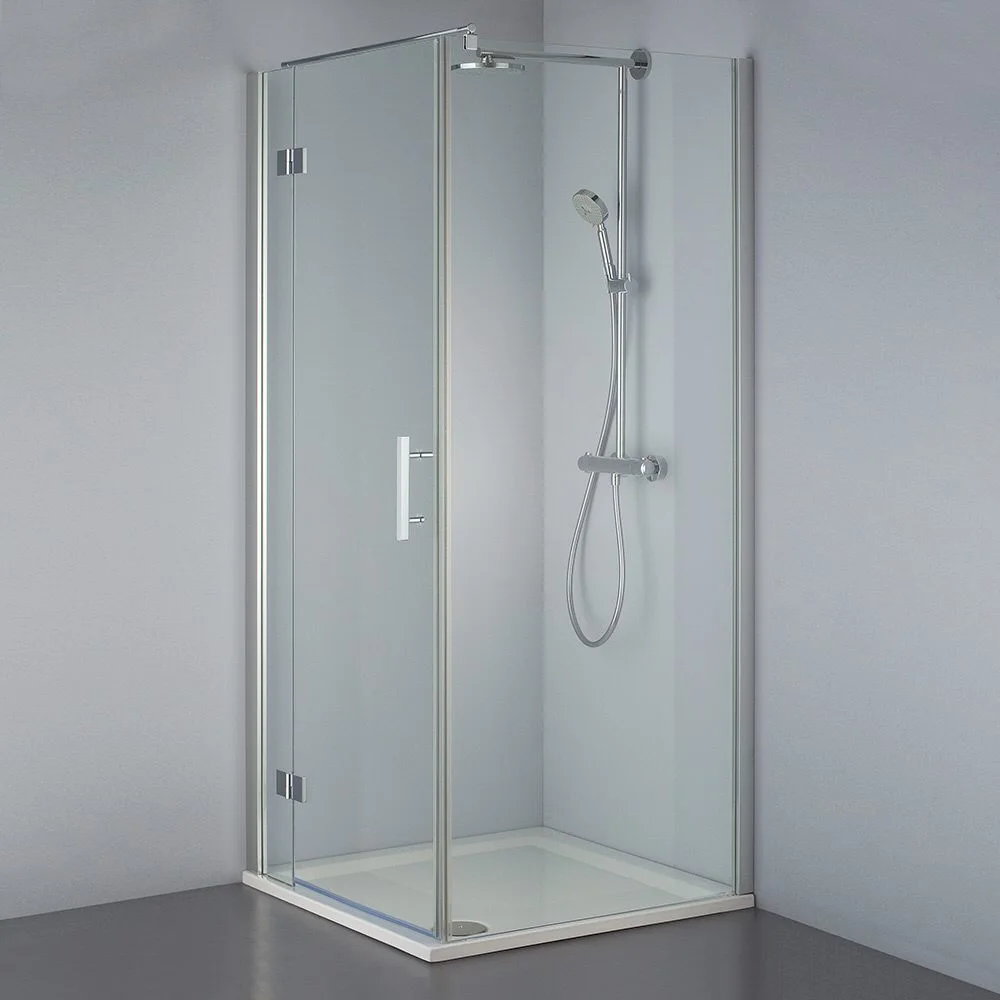 Steinkamp Lifestyle Drehtür mit Seitenwand 100 x 100 cm Anschlag links inkl. easypearl