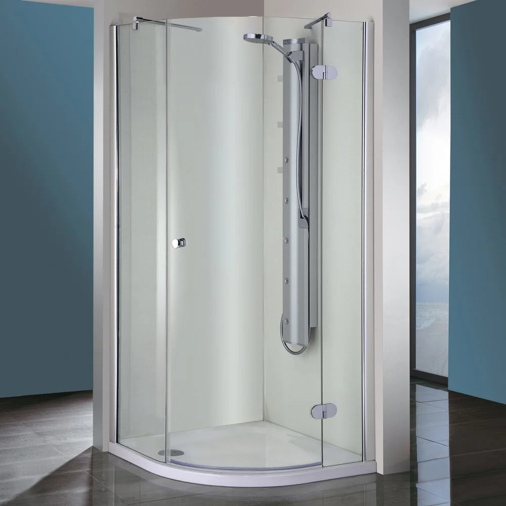 Steinkamp Living Runddusche 3-teilig 90 x 100 cm Radius 55 cm Anschlag rechts inkl. easypearl