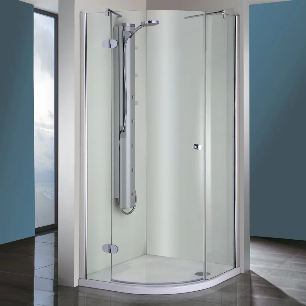 Steinkamp Living Runddusche 3-teilig 90 x 90 cm Radius 55 cm Anschlag links inkl. easypearl