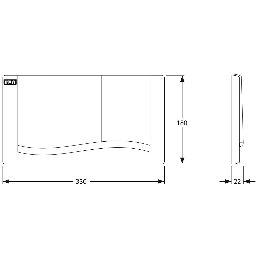 MEPA MEPAwave Betätigungsplatte mit 2 Mengen-Spültechnik Bild 2