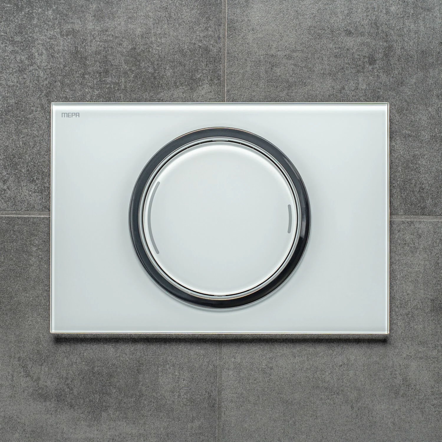 MEPA MEPAzero Betätigungsplatte mit 2 Mengen-Spültechnik, Design-Oberfläche