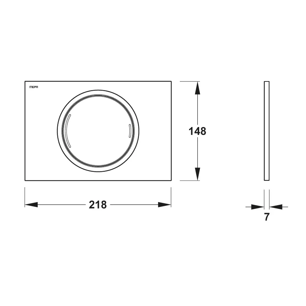 MEPA MEPAzero Betätigungsplatte mit 2 Mengen-Spültechnik Bild 5