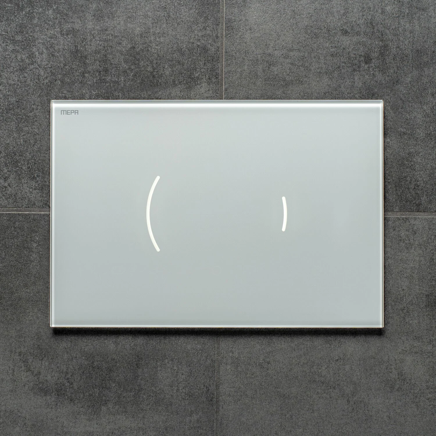 MEPA MEPAzero Lumo Betätigungsplatte 2-Mengen-Spültechnik mit Design-Oberfläche
