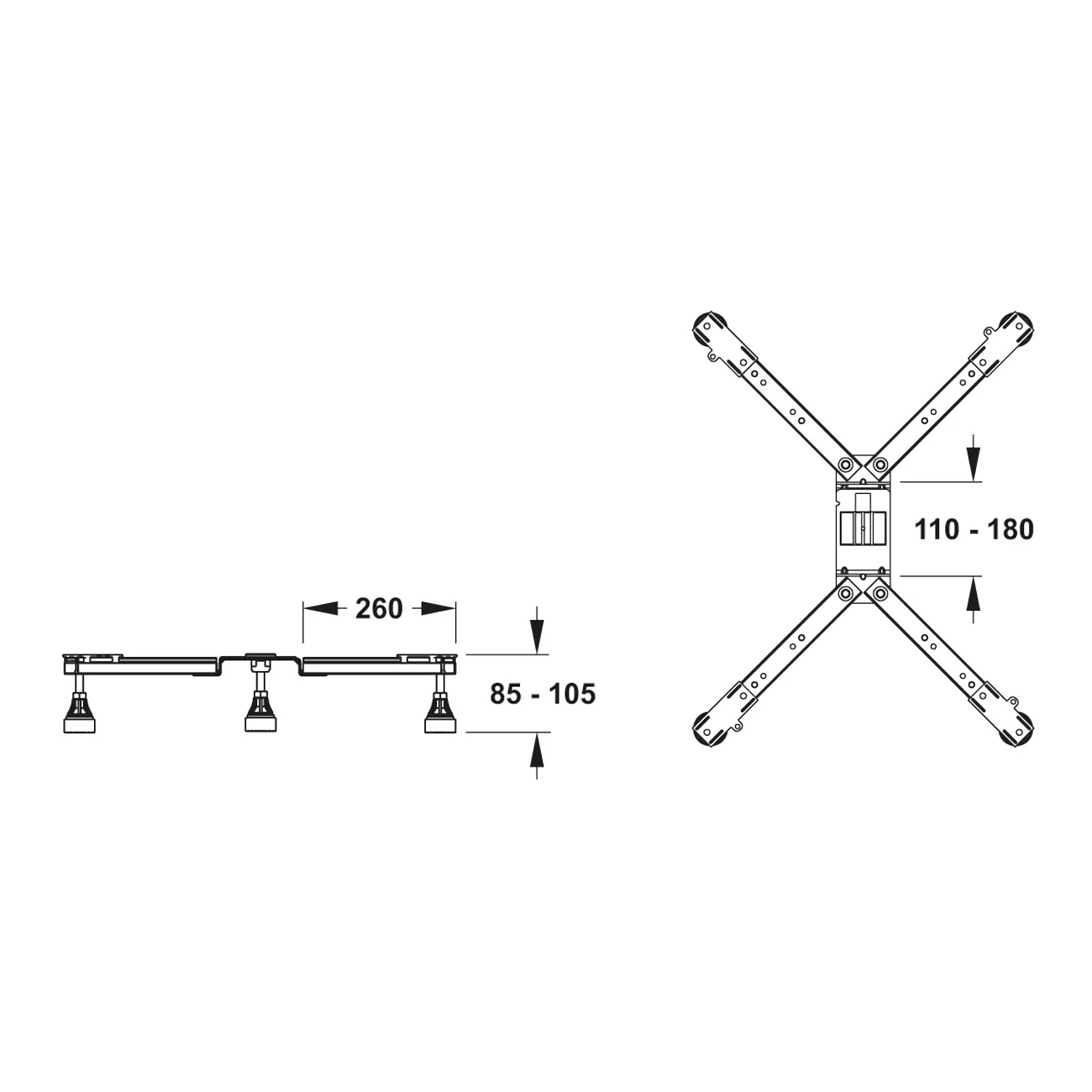 MEPA Duschwannenfüße BW-5 SF Bild 2