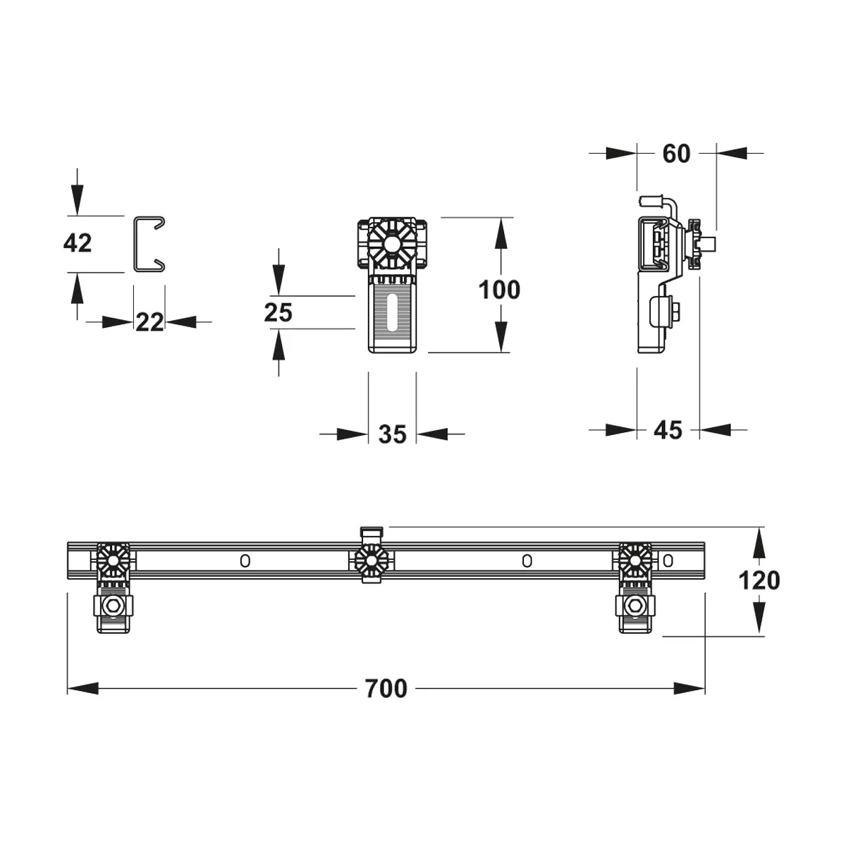 MEPA Wannenleisten für Duschwannen Stahl/Acryl Bild 2