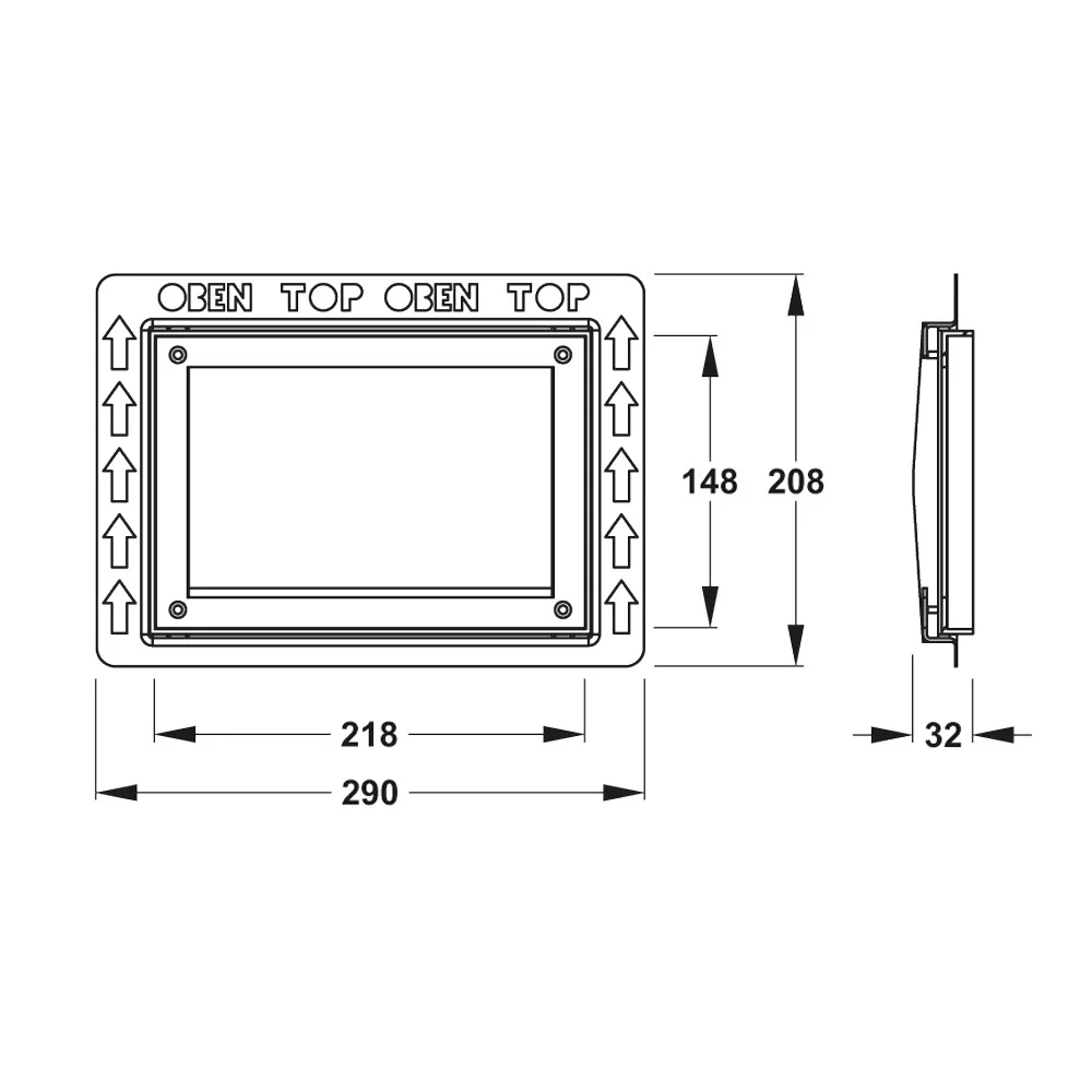 MEPA Einbaurahmen-Betätigungsplatten Typ 1 Bild 2