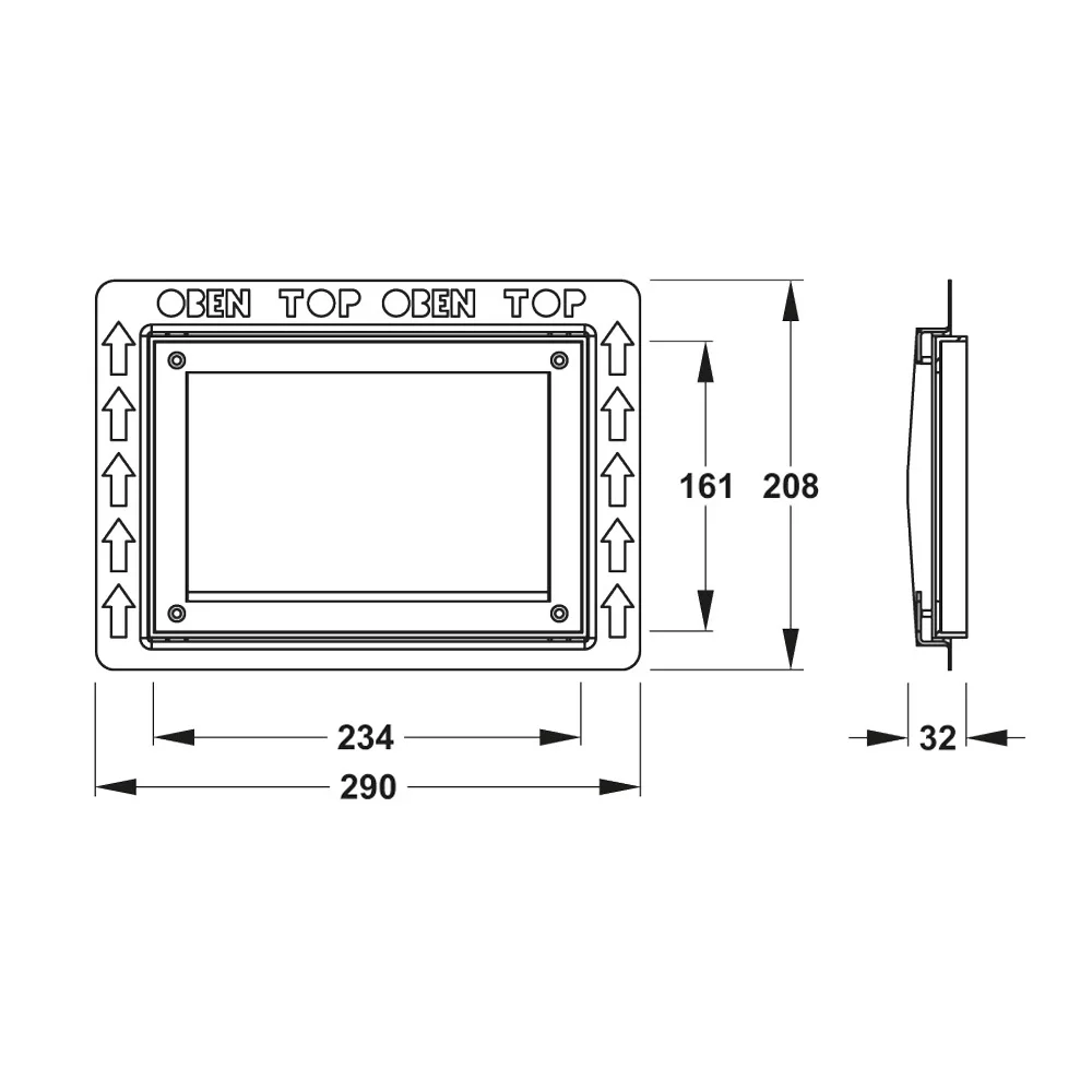 MEPA Einbaurahmen-Betätigungsplatten Typ II Bild 2