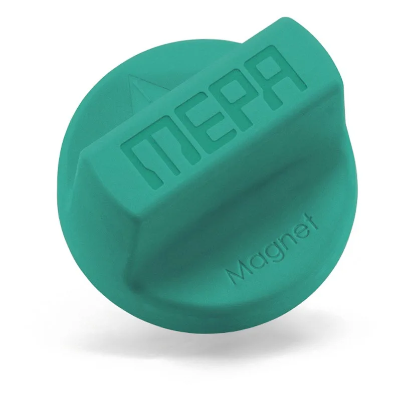Zielony długopis programujący widok z przodu z logo Mepa, Mepa