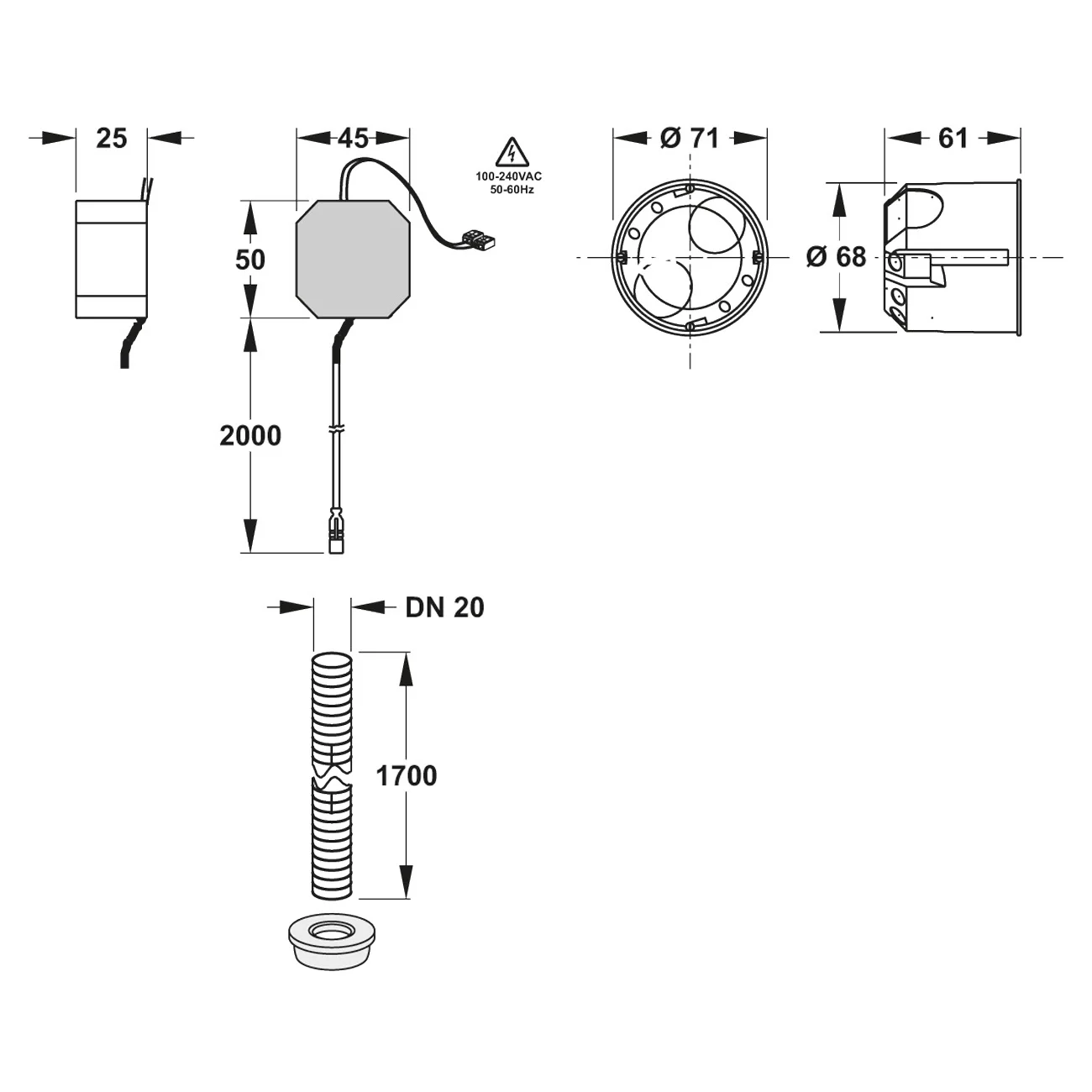 MEPA Rohbau-Set für WC-Spülautomatic Sanicontrol Bild 2