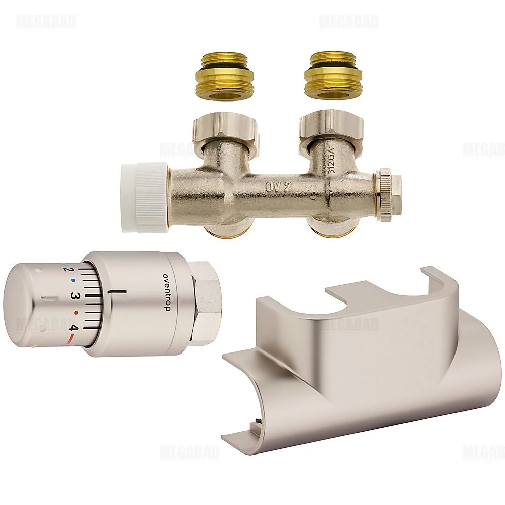 Oventrop Anschluss-Set Eckform für Badheizkörper mit Mittelanschluss