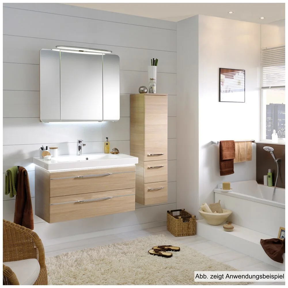 Pelipal Balto Mineralmarmor Waschtisch 92 cm mit LED-Zusatzbeleuchtung Bild 2