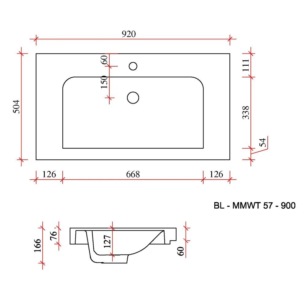 Pelipal Balto Mineralmarmor Waschtisch 92 cm mit LED-Zusatzbeleuchtung Bild 3