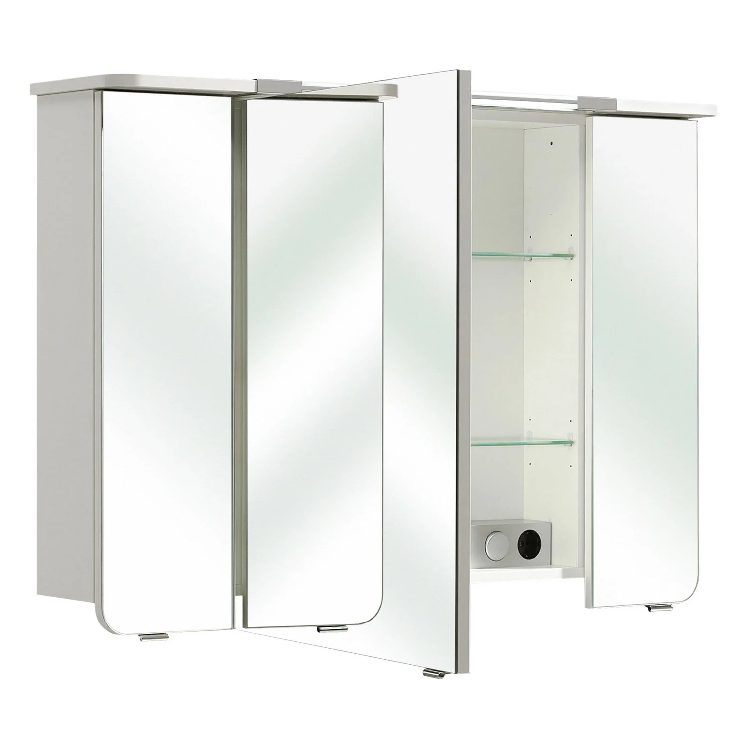 Pelipal Cassca Spiegelschrank 102 x 22,5 x 72,4 cm mit LED Kranz- und Waschplatzbeleuchtung Bild 3