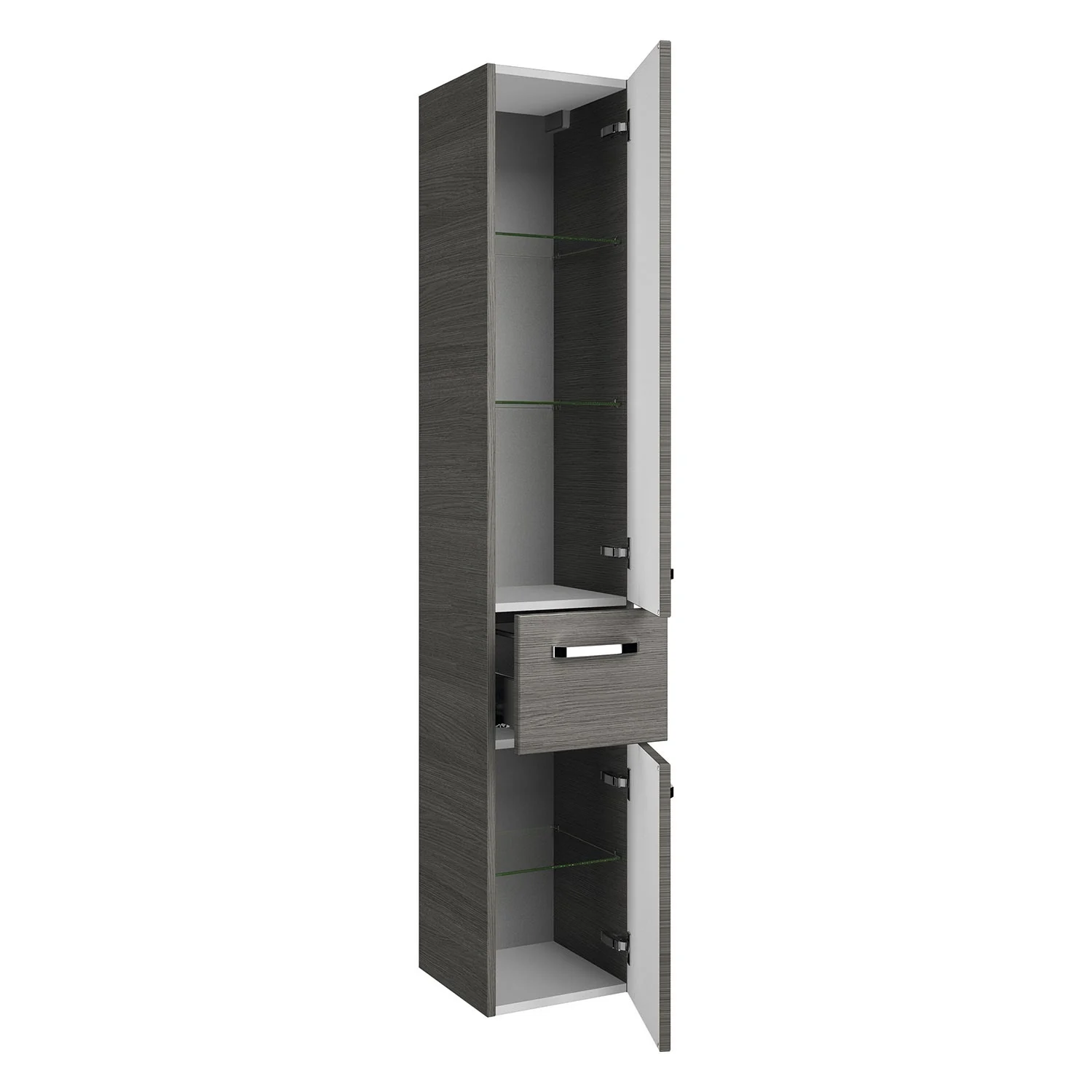 Pelipal Serie 4010 Hochschrank 30 x 168 cm mit 2 Drehtüren und 1 Auszug Bild 3