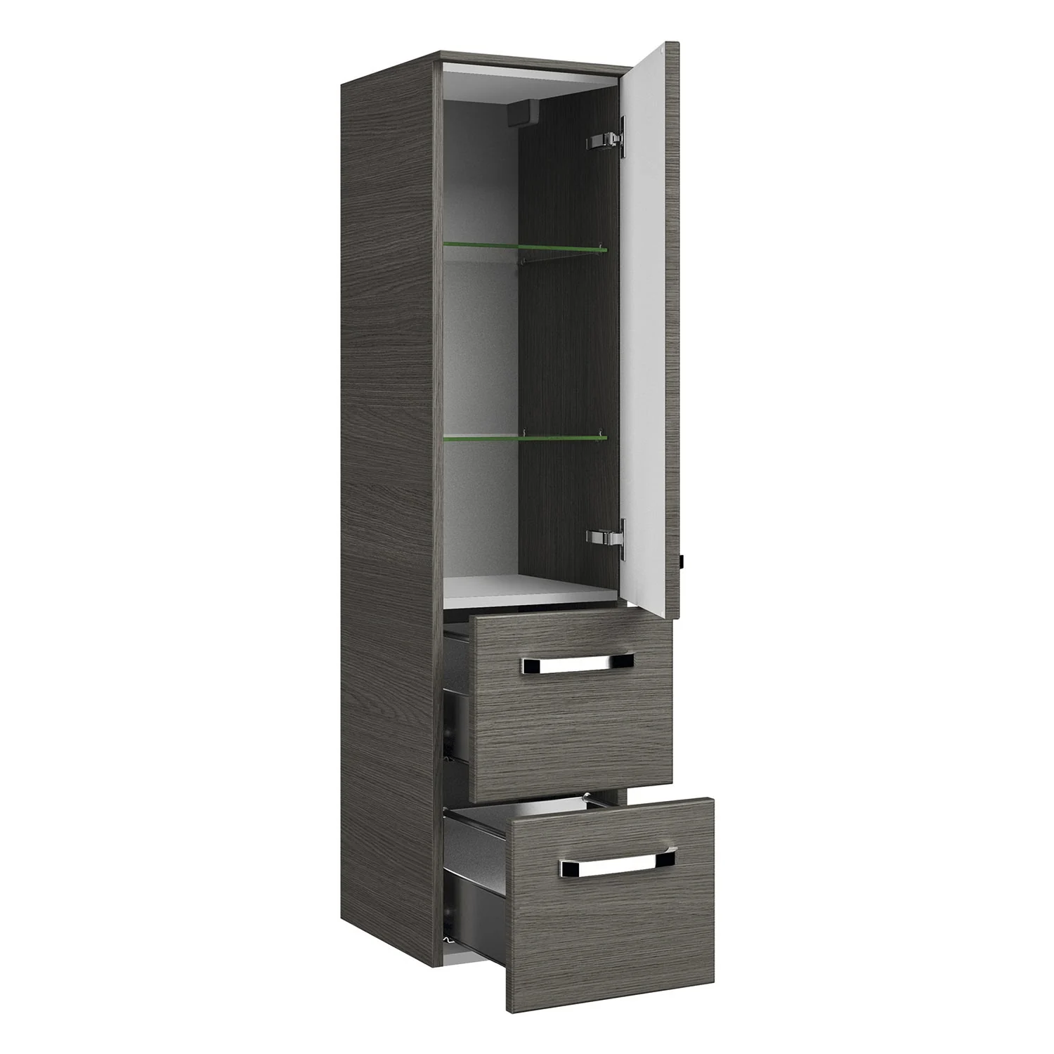 Pelipal Serie 4010 Midischrank 30 x 121 cm mit 1 Drehtür und 2 Auszügen Bild 3