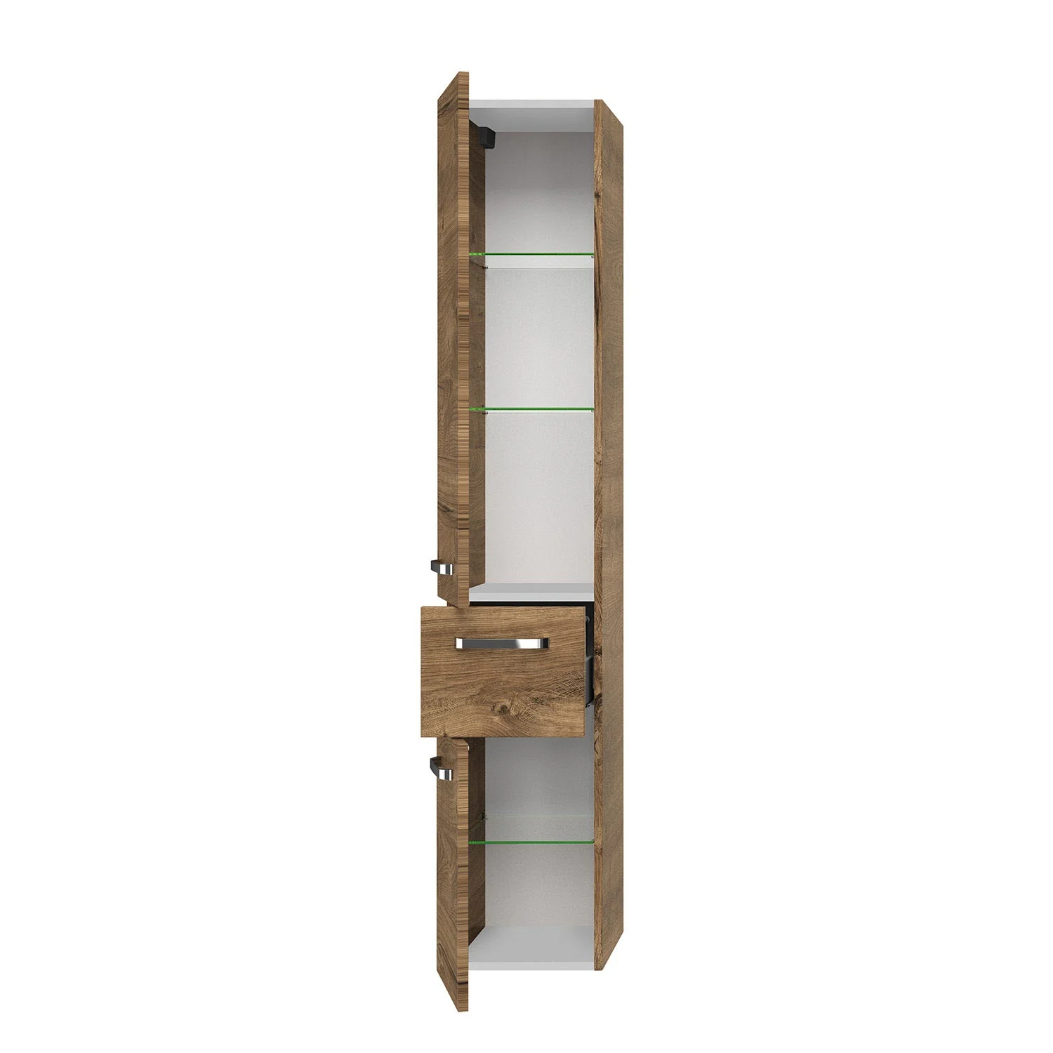 Pelipal Serie 4010 Hochschrank 30 x 168 cm mit 2 Drehtüren und 1 Auszug Bild 3