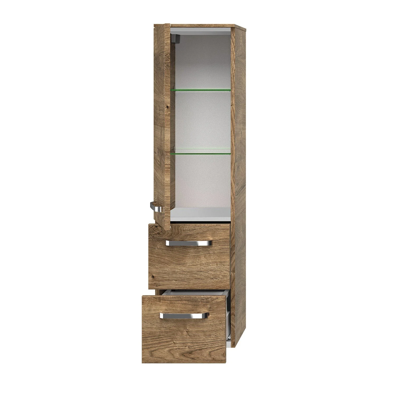 Pelipal Serie 4010 Midischrank 30 x 121 cm mit 1 Drehtür und 2 Auszügen Bild 3
