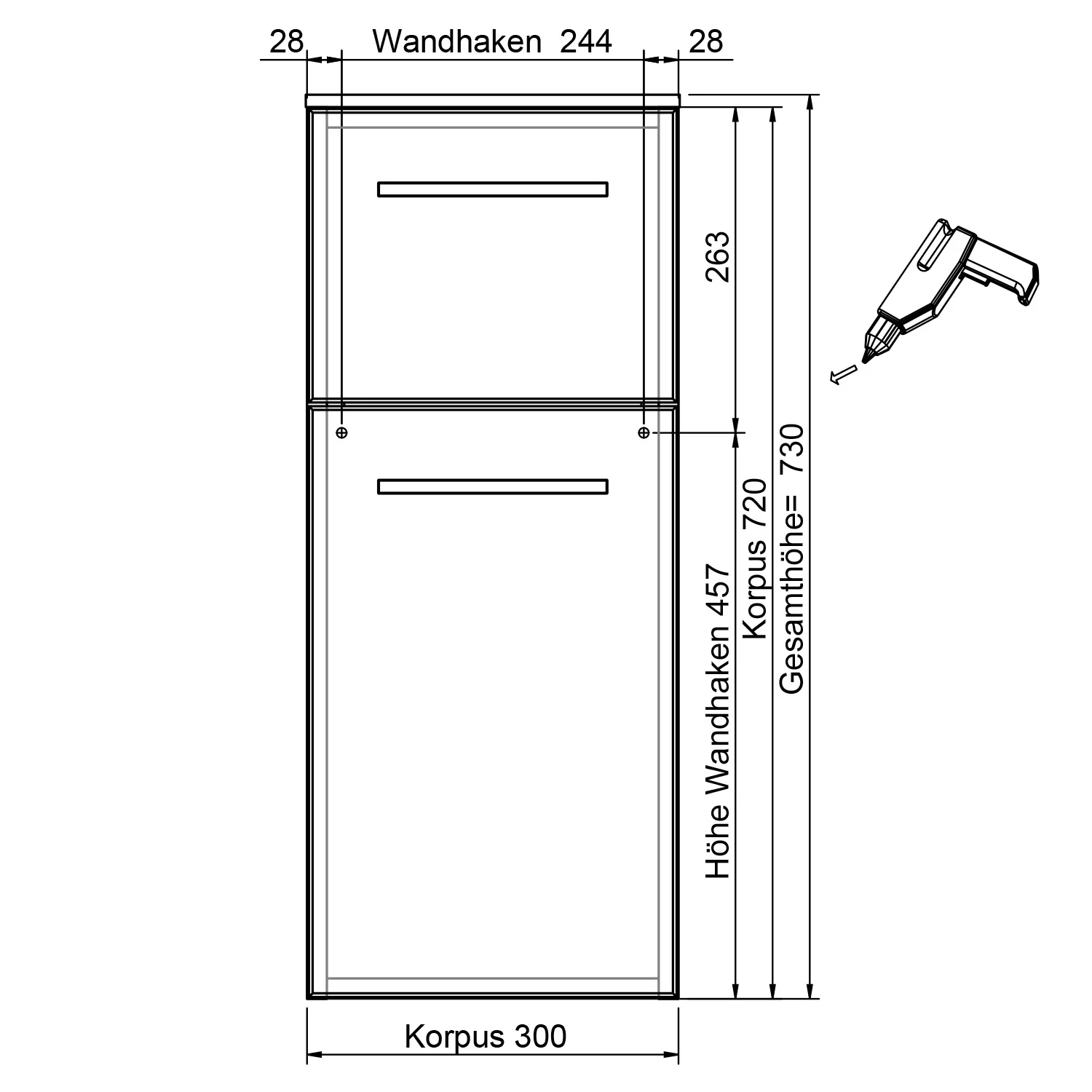 Pelipal Serie 4010 Unterschrank 30 x 73 cm mit 1 Drehtür und 1 Auszug Bild 5