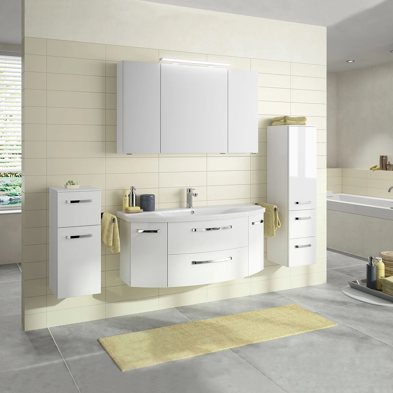 Pelipal Serie 4010 Midischrank 30 x 121 cm mit 1 Drehtür und 2 Auszügen Bild 6