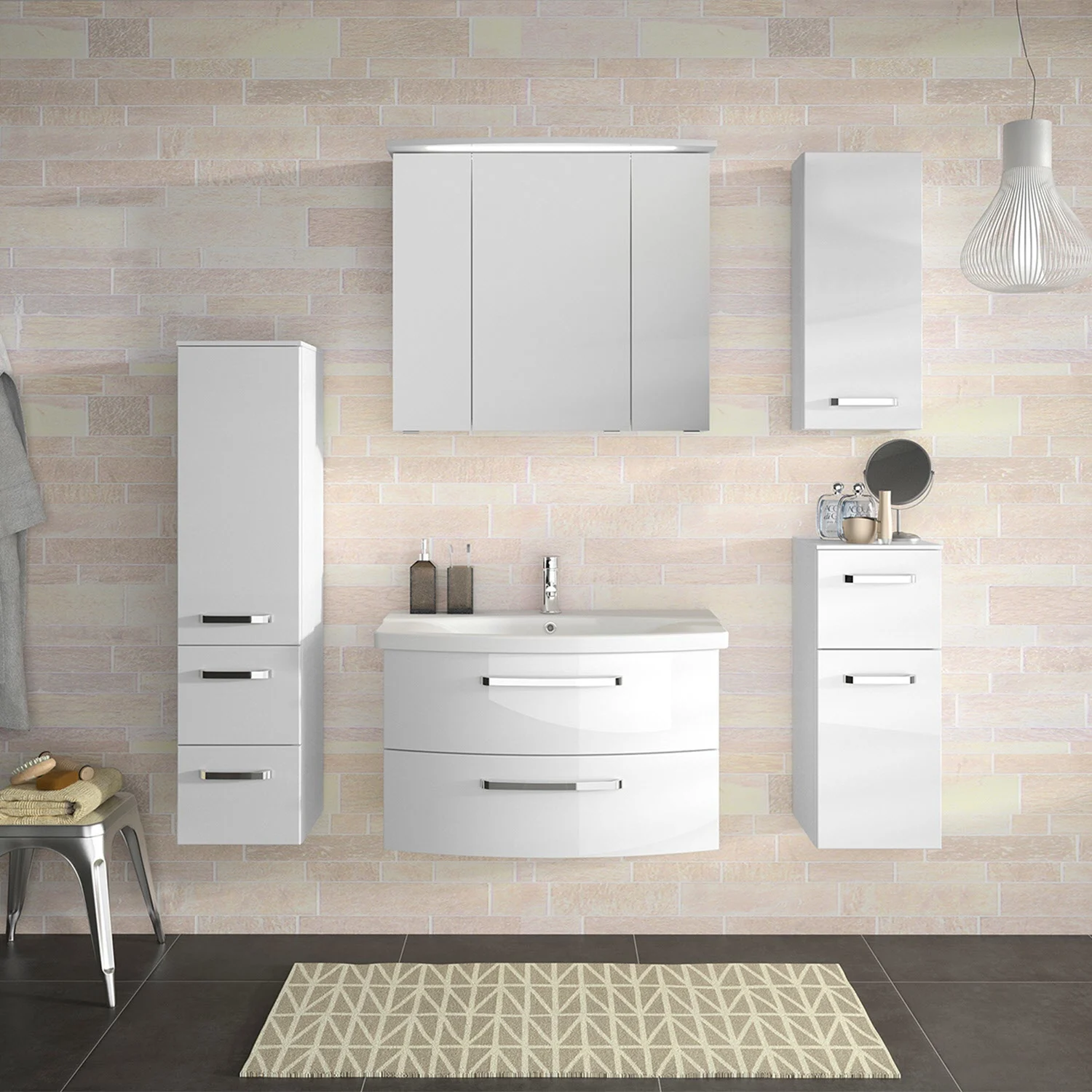 Pelipal Serie 4010 Midischrank 30 x 121 cm mit 1 Drehtür und 2 Auszügen Bild 7