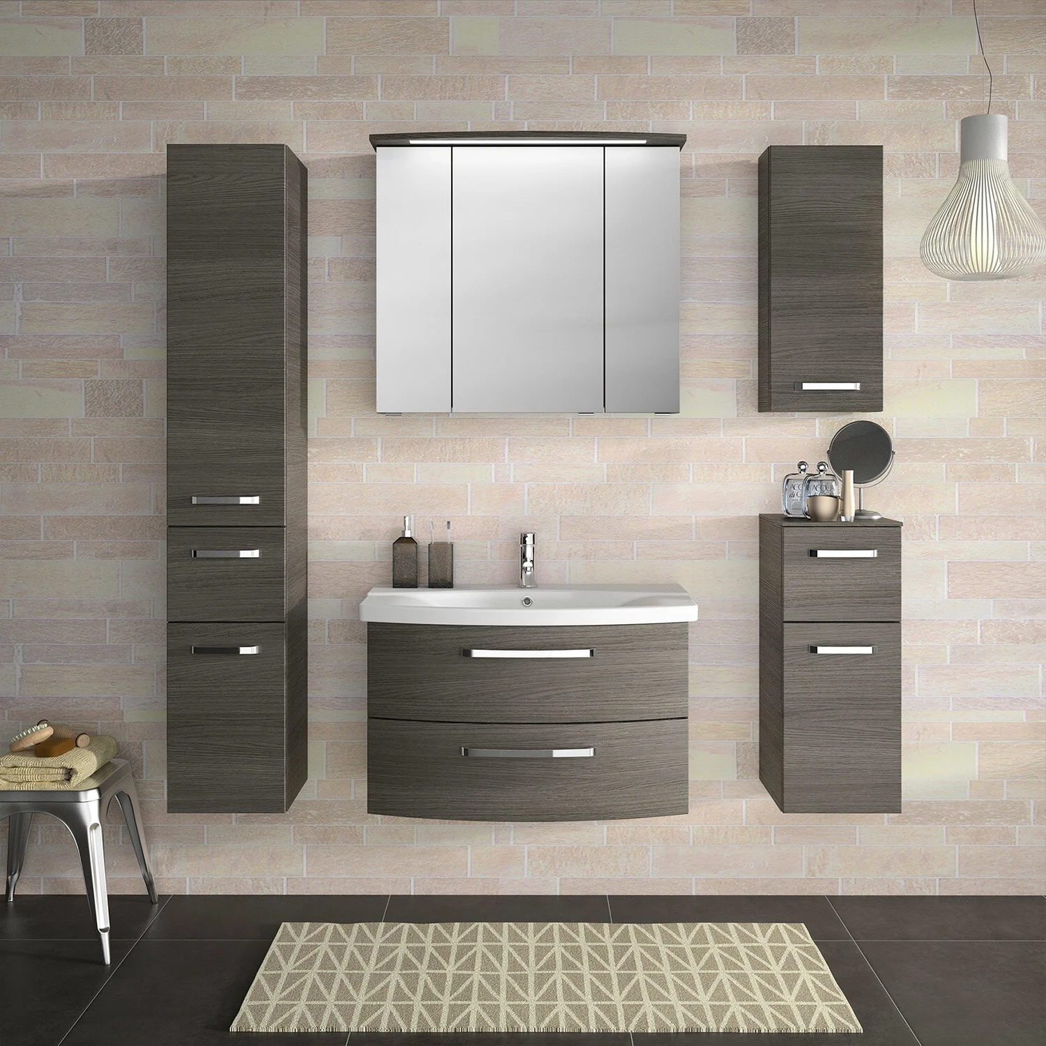 Pelipal Serie 4010 Hochschrank 30 x 168 cm mit 2 Drehtüren und 1 Auszug Bild 7