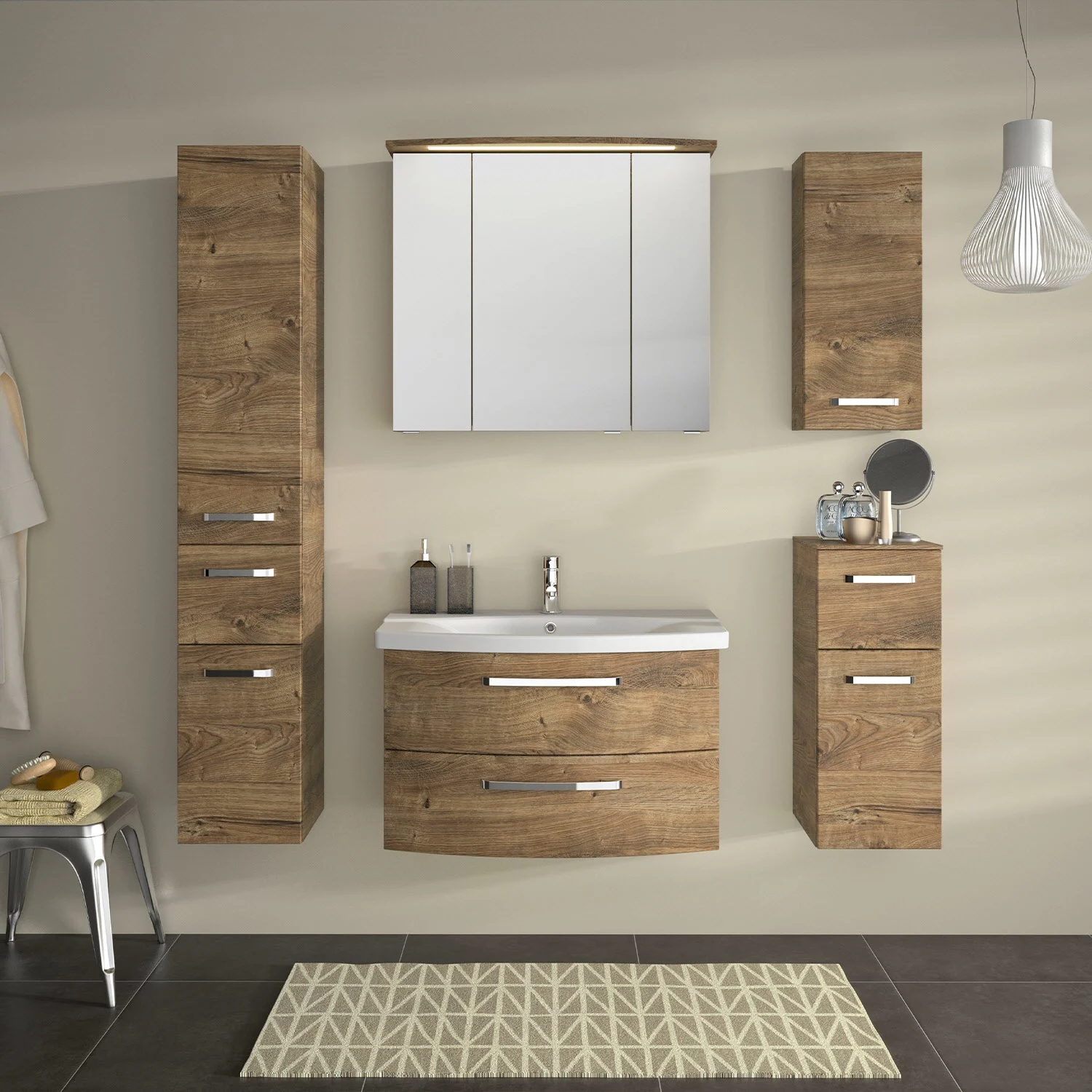 Pelipal Serie 4010 Hochschrank 30 x 168 cm mit 2 Drehtüren und 1 Auszug Bild 7