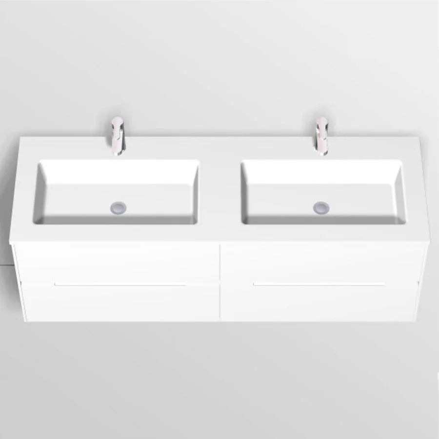 Pelipal Serie 6010 Mineralmarmor-Doppelwaschtisch 153 cm