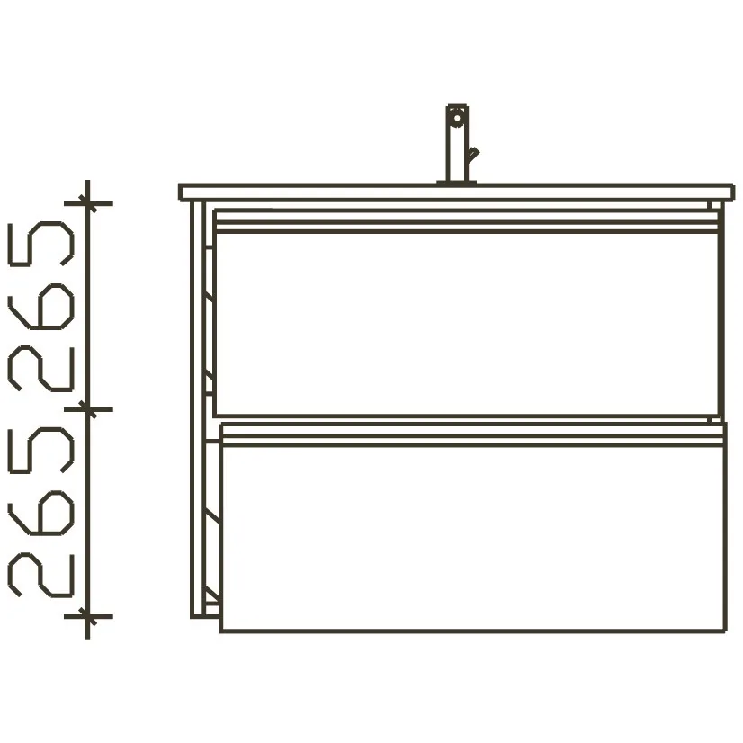 Pelipal Serie 6040 Waschtischunterschrank 68,3 cm mit 2 Auszügen Bild 5