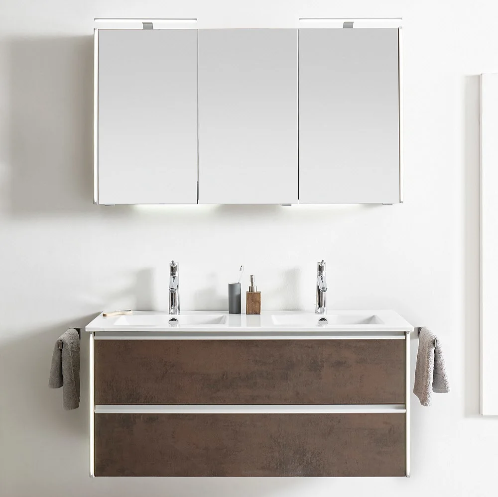 Pelipal Serie 6040 Waschtischunterschrank 118,3 cm mit 2 Auszügen, LED Profil, für Doppelwaschtisch Bild 7