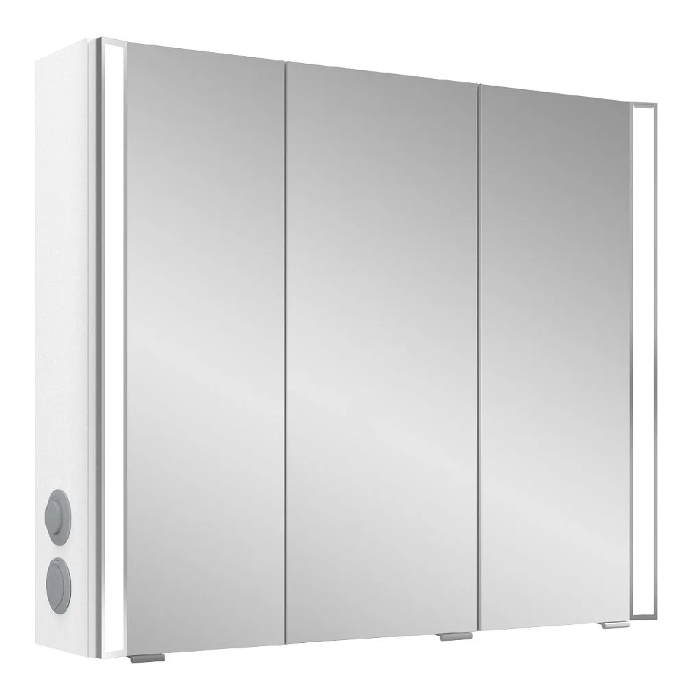 Pelipal S25 Spiegelschrank mit seitl. LED Lichtprofil 80 x 17 x 70 cm, Modul links außen