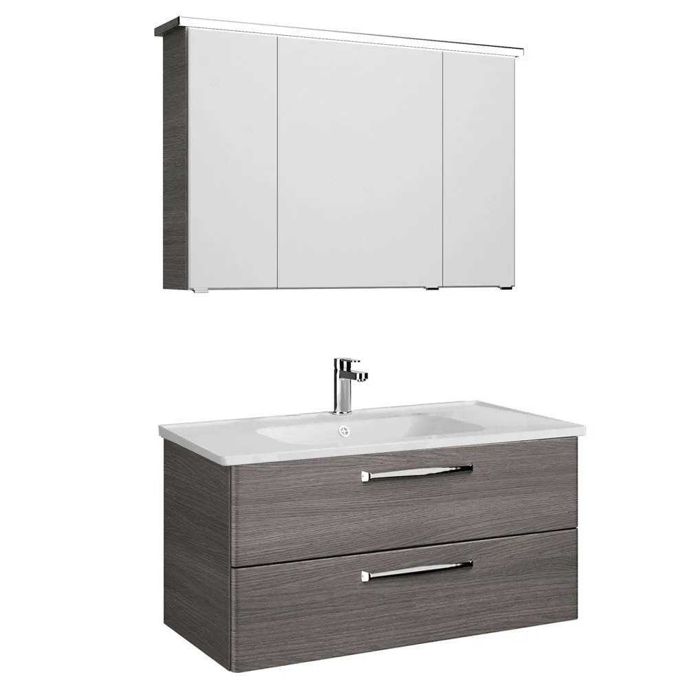 Pelipal Trentino Möbelkombination mit Keramikwaschtisch 108 cm, SPS mit LED Profil