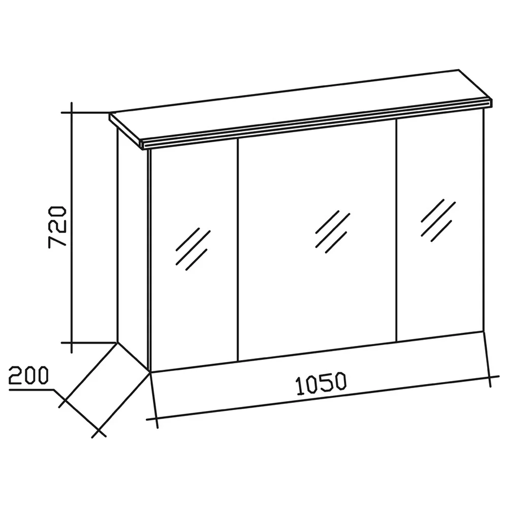Pelipal Trentino Möbelkombination mit Keramikwaschtisch 108 cm, SPS mit LED Profil Bild 3