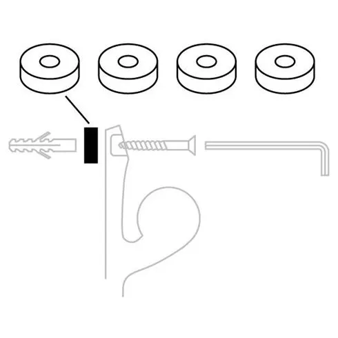 Pressalit Dichtungsscheiben für Wandschienen